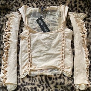 Ivory Alternative Spells Top & Gloves Set